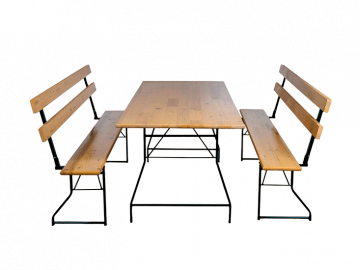 Beer set with backrest